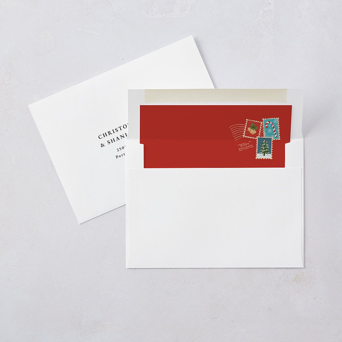 Christmas Post Envelope Liners True Red Standard