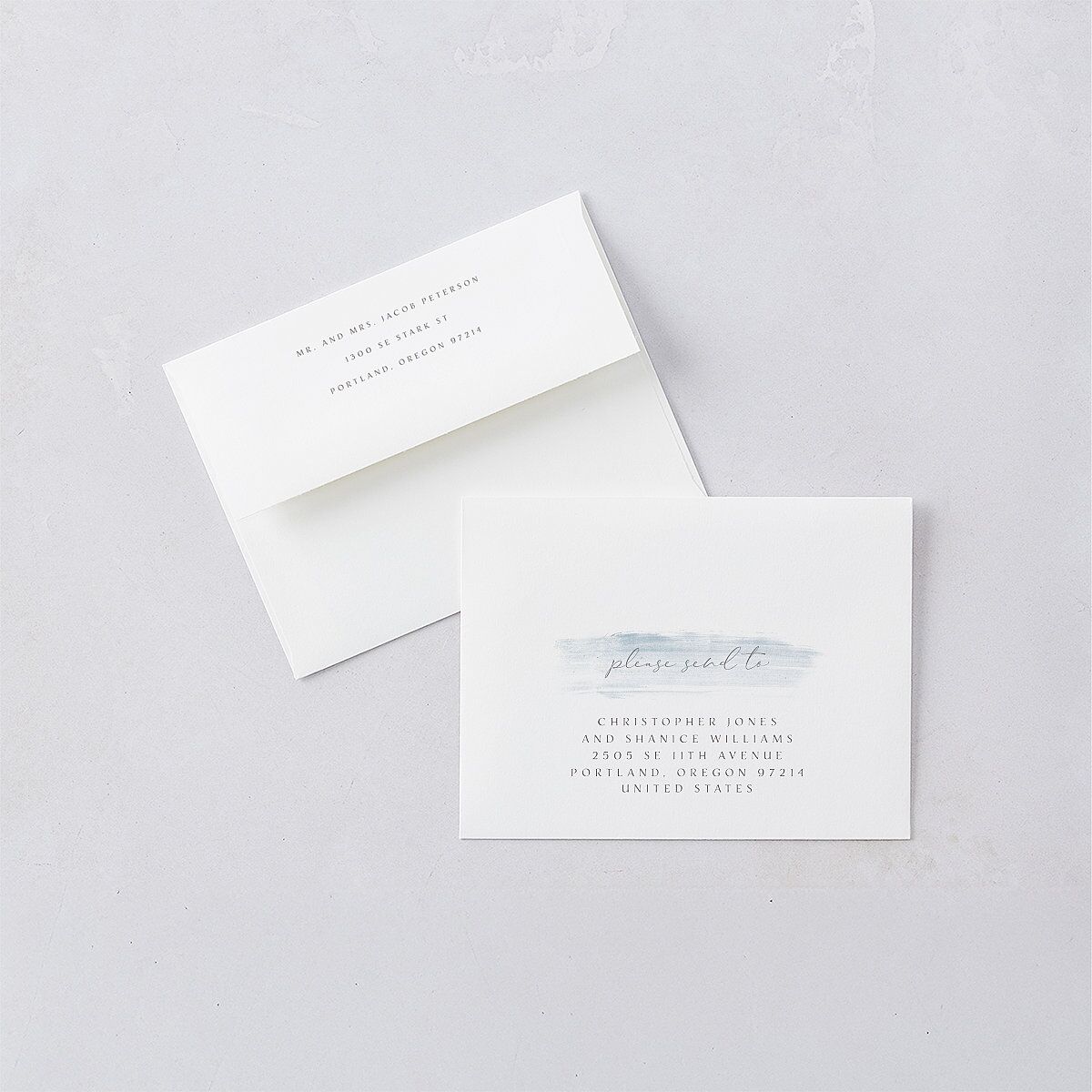 Minimal Brush Thank You Cards Slate