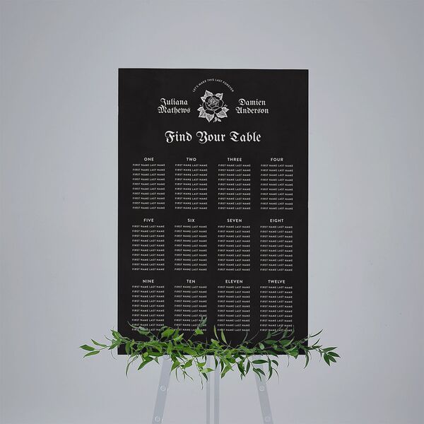 Moody Gothic Rose Standard Seating Chart Large Midnight Standard Indoor Foam Core L Seating