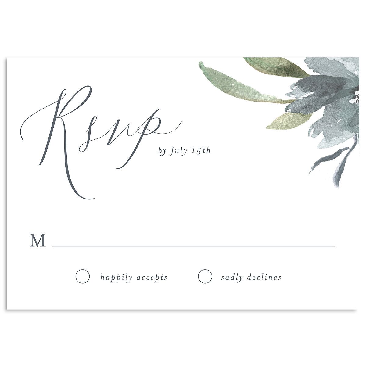 Muted Floral Wedding Response Cards
