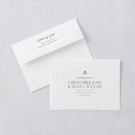 Old Money Wedding Invitations Champagne Signature Blank No Standard