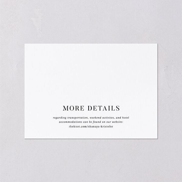 Elegant Gallery Tri Photo Wedding Attire Cards Pure White Signature Standard