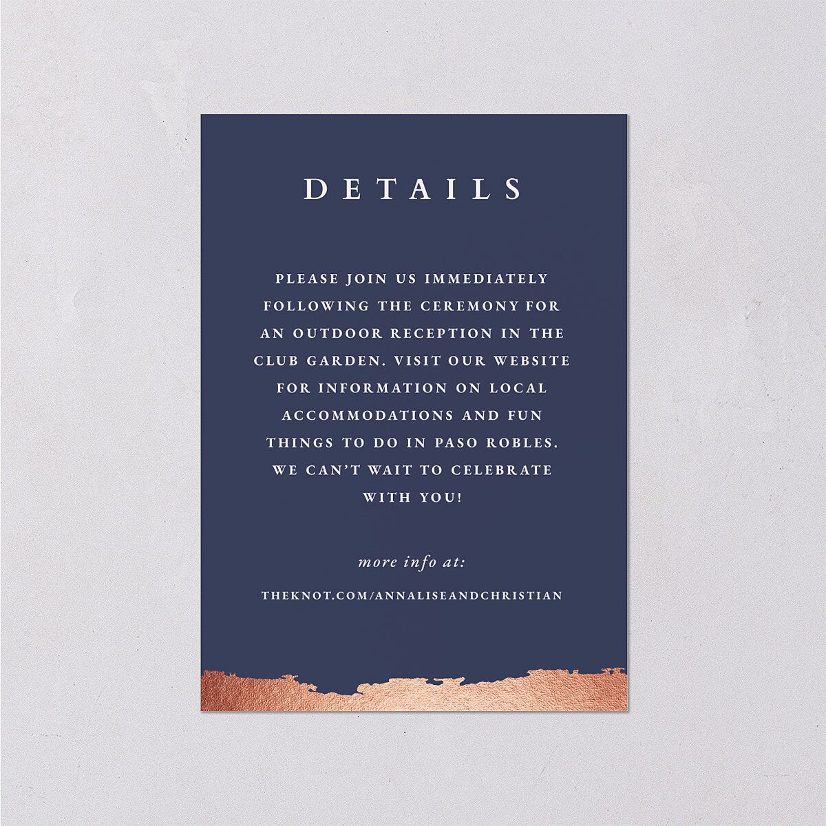Elegant Edge Wedding Enclosure Cards — view 1