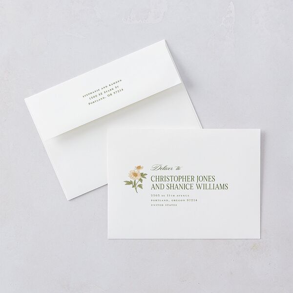 Floral Vintage Lattice Wedding Invitations Champagne Signature Blank No Standard