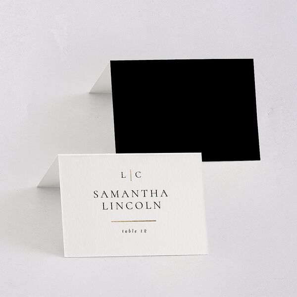 Timeless Frame Place Cards Gold Pure White Signature