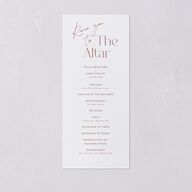 Happy Tears Wedding Programs Shell Pink Signature