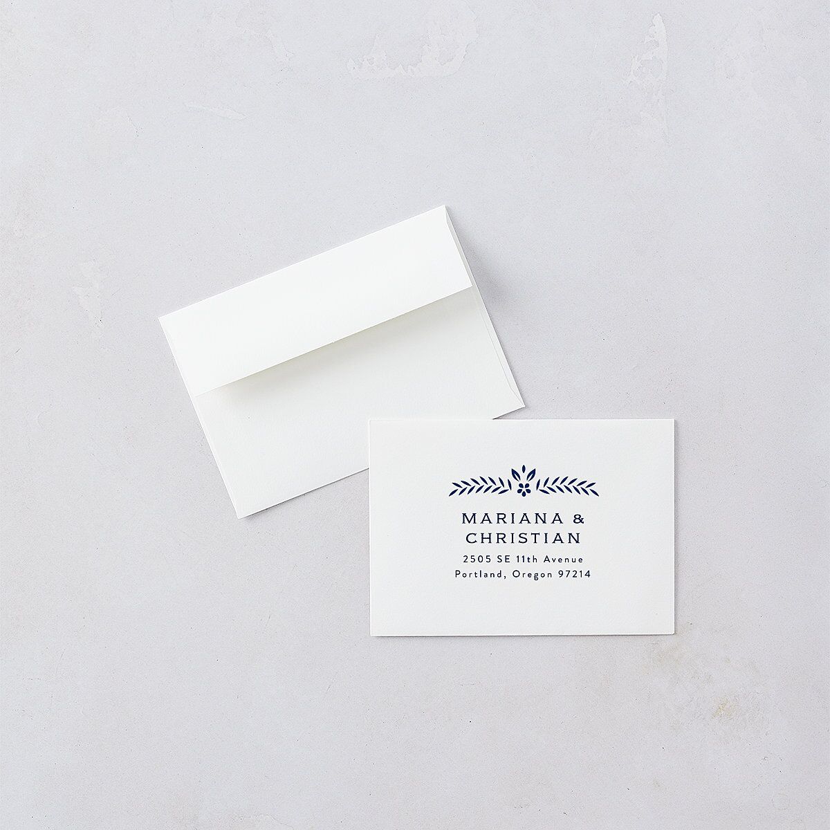 Papel Picado De Mexico Wedding Response Card Standard Envelopes White Navy Return Address Signature Standard