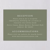 Eucalyptus Frame Wedding Enclosure Cards No Foil Pure White Signature Standard