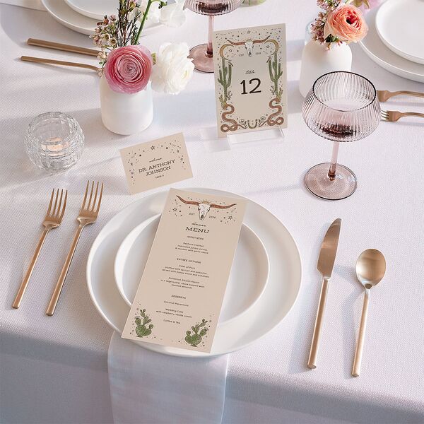 Southwestern Nouveau Place Cards Red Clay Signature