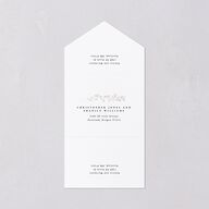 Dainty Frame All-in-One Wedding Invitations Pure White Signature Light Both Recipient and Return Addresses No