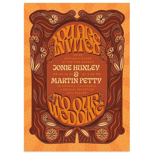 Wedstock Wedding Invitations Red Clay Signature Blank No