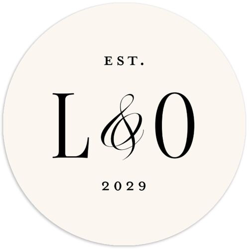 Traditionally Classic Wedding Stickers Sand Circle
