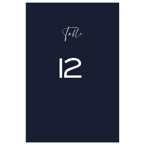 Simply Striking Table Numbers Navy Signature