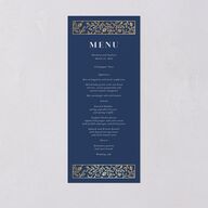 Jewish Chuppah Menus Gold Maritime Signature
