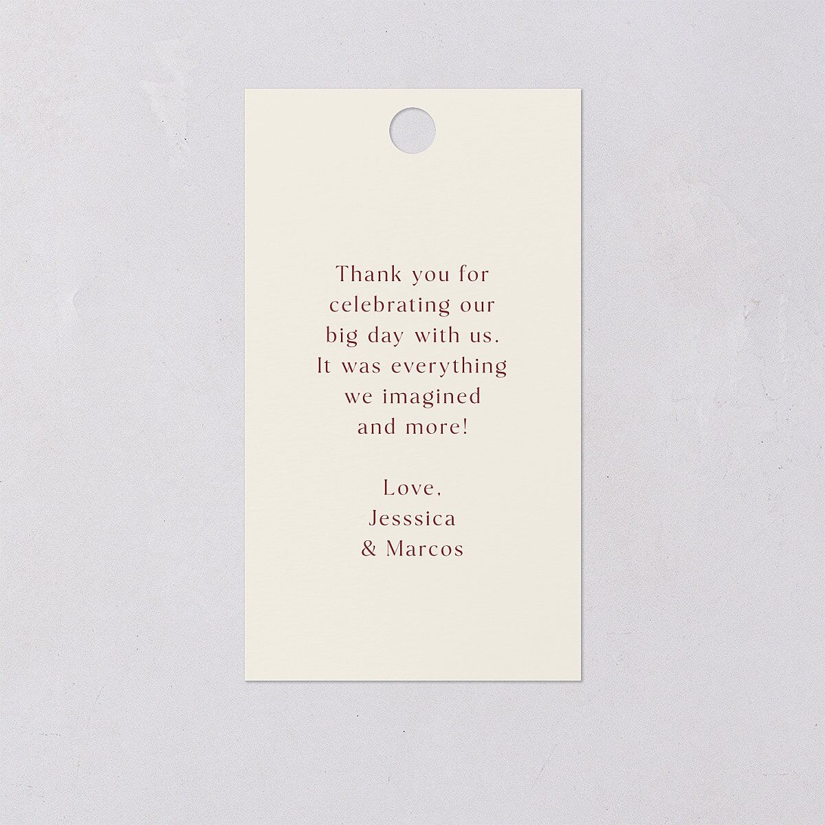 Simple Boho Flowers Favor Gift Tags Raspberry Signature