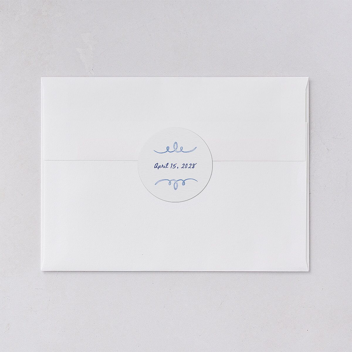 Countryside Crest Wedding Stickers Royal Blue Sticker
