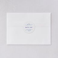 Countryside Crest Wedding Stickers Royal Blue Sticker