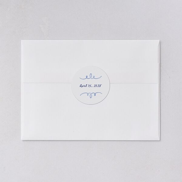 Countryside Crest Wedding Stickers Royal Blue Sticker
