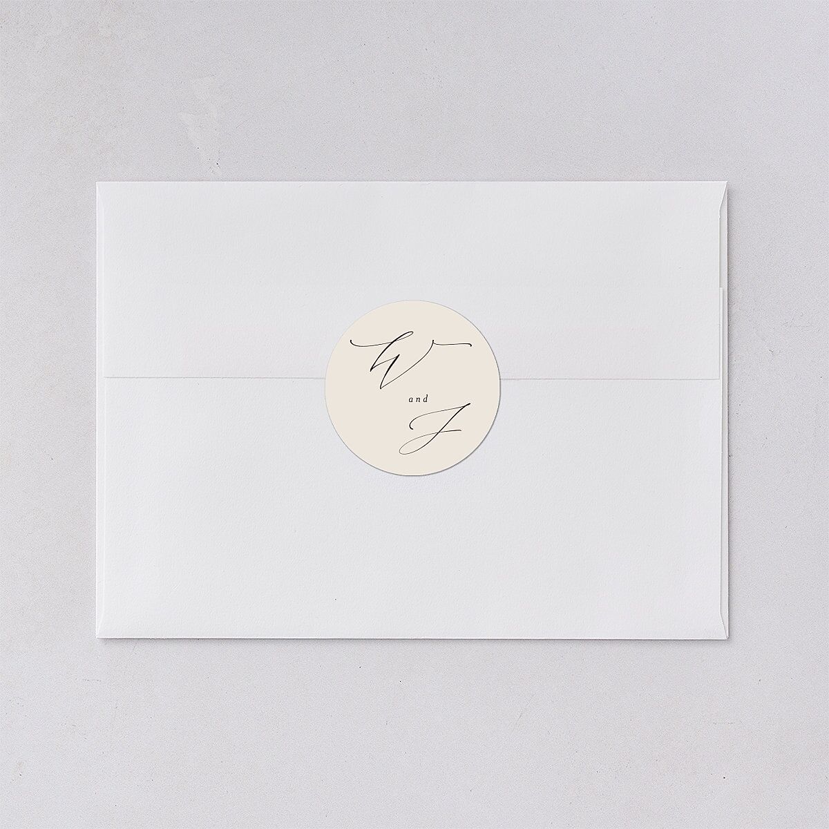 Western Valley Wedding Stickers Tan Circle