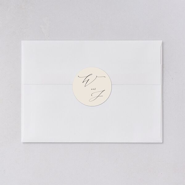 Western Valley Wedding Stickers Tan Circle