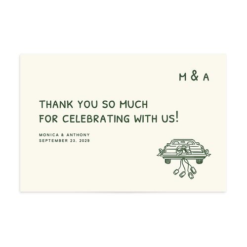 Hand Drawn Recipe Thank You Postcards Dark Camo