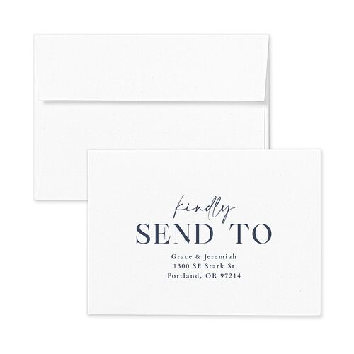 Foundation Response Card Envelopes White Ocean Return Address Signature Standard