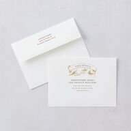 Vintage Toile Foil Wedding Invitations Gold Marigold Signature Blank No