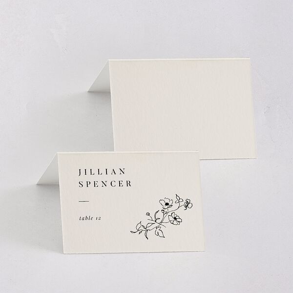 Elegant Minimal Place Cards Champagne Signature