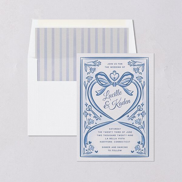 Vintage Heart Locket Envelope Liners Ocean Standard
