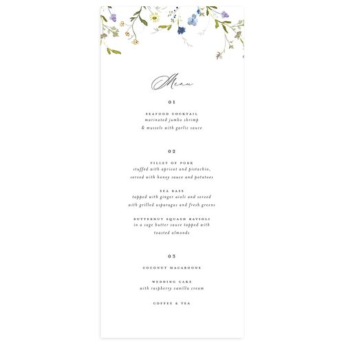 Dainty Wildflowers Menus Baby Blue Signature