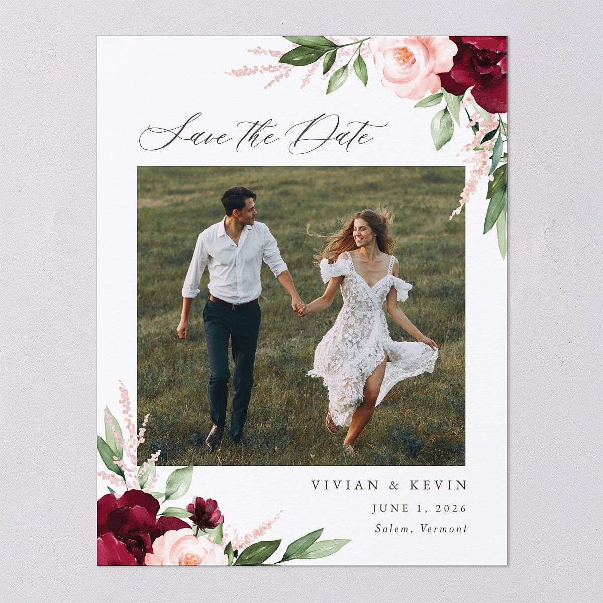 Beloved Floral Save the Date Petite Cards — view 7