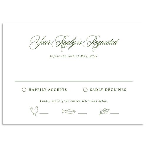 Your Own Classic Italian Venue Wedding Response Cards Dark Camo Signature Standard