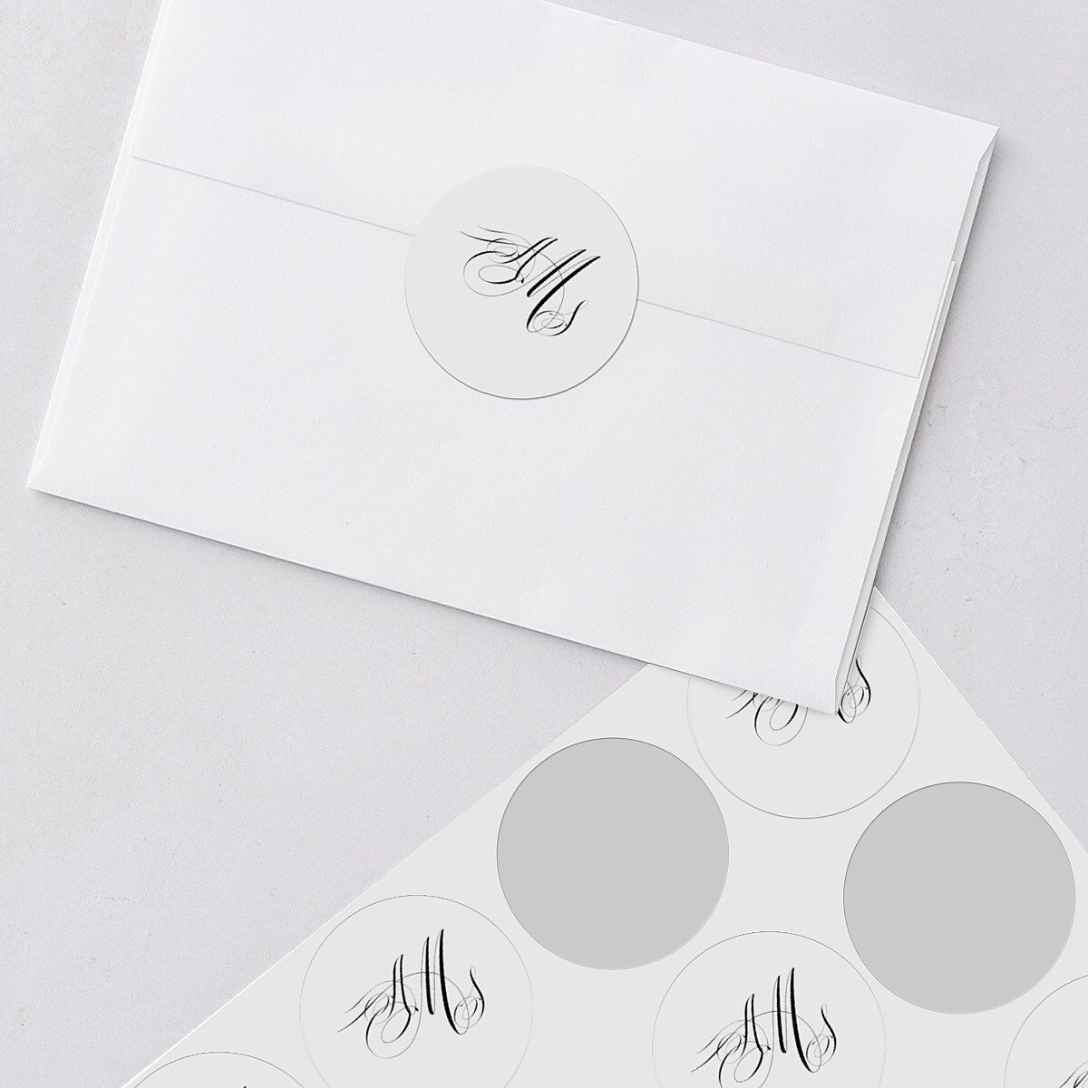 Classic Black Tie Wedding Stickers Pure White Sticker