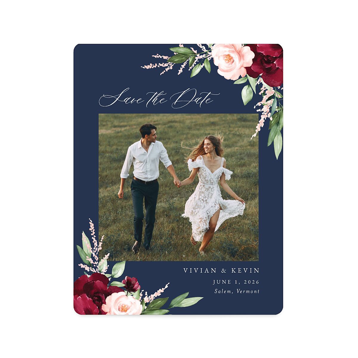 Beloved Floral Save The Date Magnets