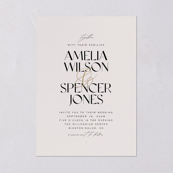 Together Wedding Invitations Gold Mist Signature Blank No