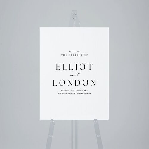 Timeless Typography Standard Welcome Sign Medium Pure White Standard Outdoor Corrugated M Welcome