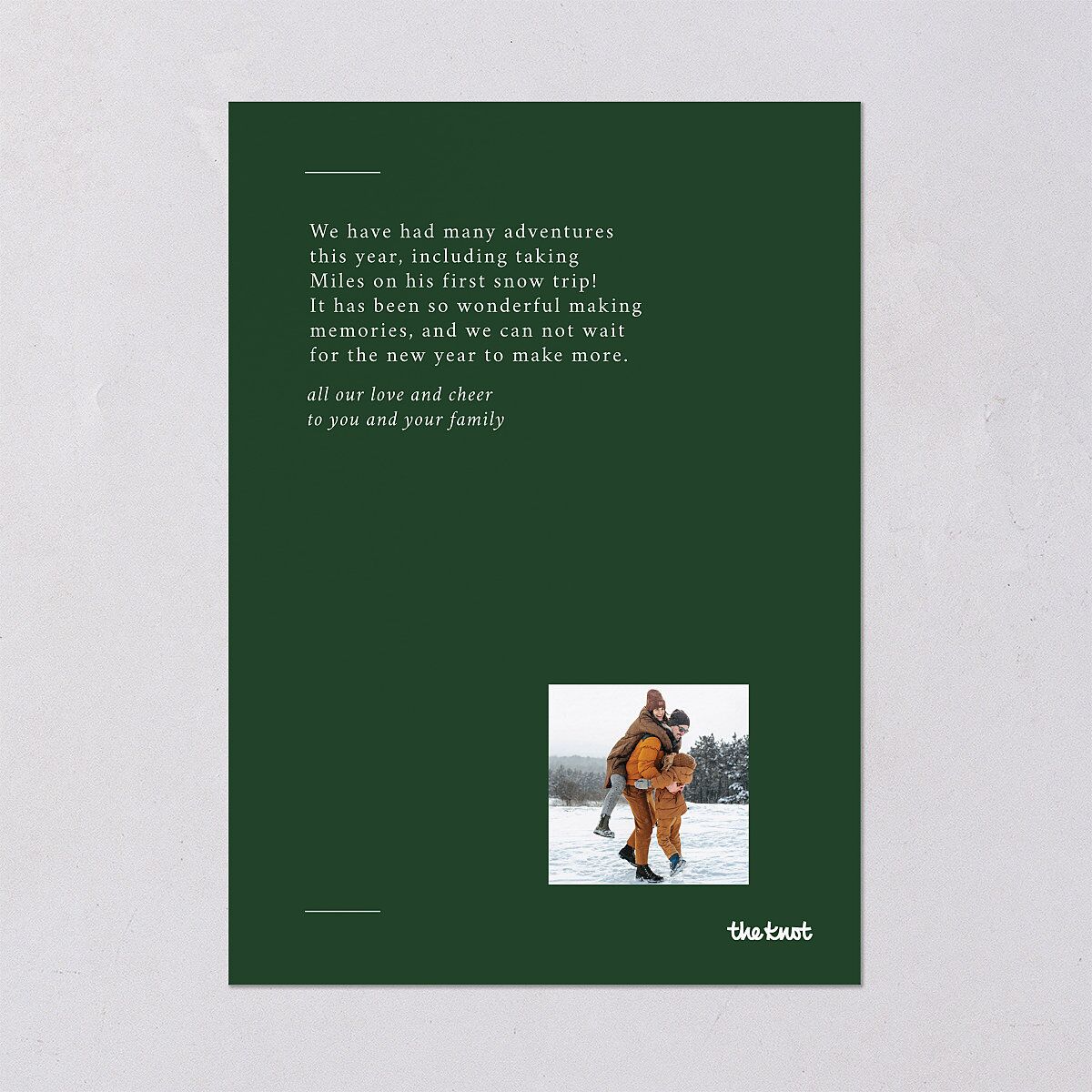 Minimal Holiday Gallery Holiday Cards Hunter Green Signature