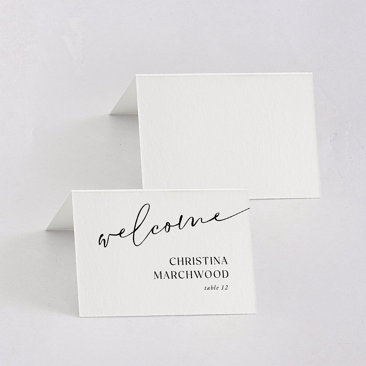 Nothing Fancy Place Cards Pure White Signature
