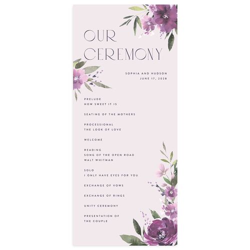 Beloved Union Wedding Programs Iris Signature