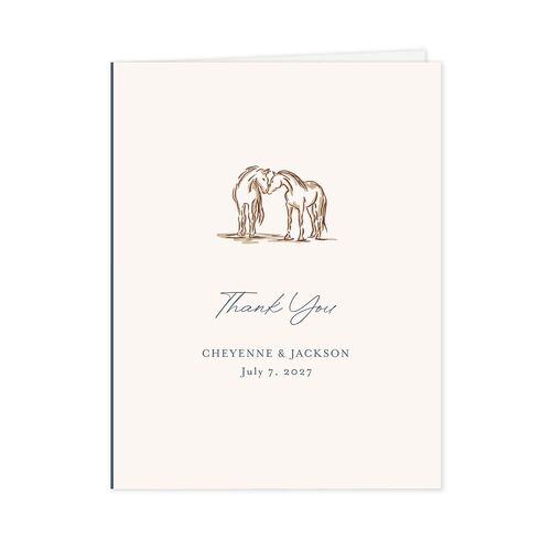 Western Wild Horses Thank You Cards Falcon