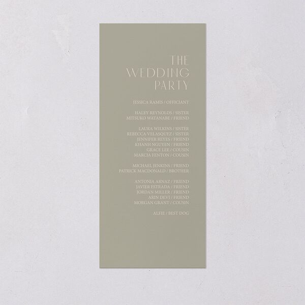 Boho Texture Wedding Programs Gold Deep Olive Signature