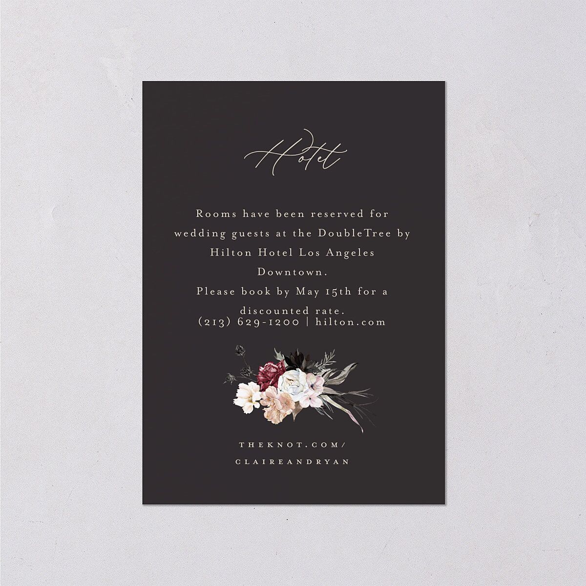 Gothic Antlers Wedding Enclosure Cards — view 1
