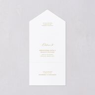 Dark Vintage Fantasy All-in-One Wedding Invitations Dark Emerald Signature Light Both Recipient and Return Addresses No