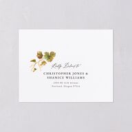 Romantic Vineyard All-in-One Wedding Invitations Rust Signature Light Both Recipient and Return Addresses No