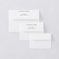 Vintage Nouveau Floral Rehearsal Dinner Invitation Envelopes White Standard Pear Both Recipient and Return Addresses Signature