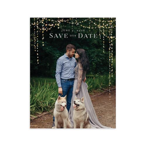 Enchanted Evening Save the Date Petite Cards Bordeaux Signature smooth Blank No Standard