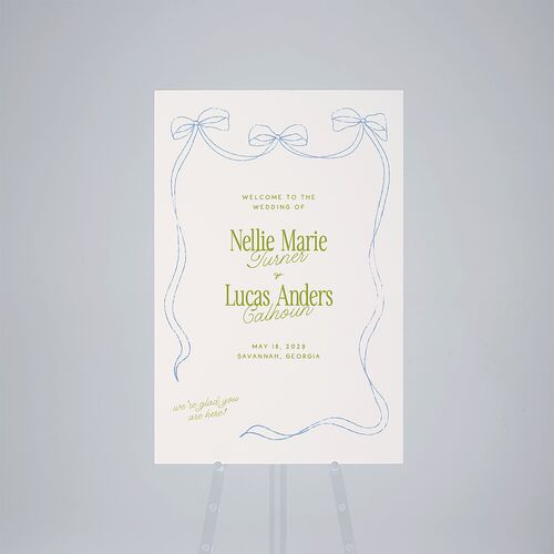 Modern Delicate Bows Standard Welcome Sign Large Peridot Standard Outdoor Corrugated L Welcome