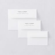 Modern Photograph Save the Date Petite Card Envelopes White Mist Both Recipient and Return Addresses Signature Standard