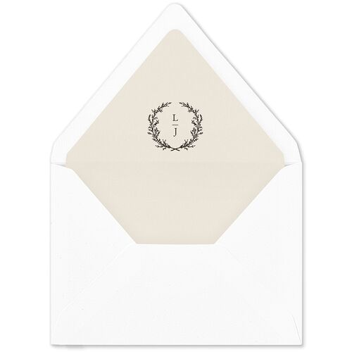 Branches Monogram Euro Envelope Liners Linen Luxe