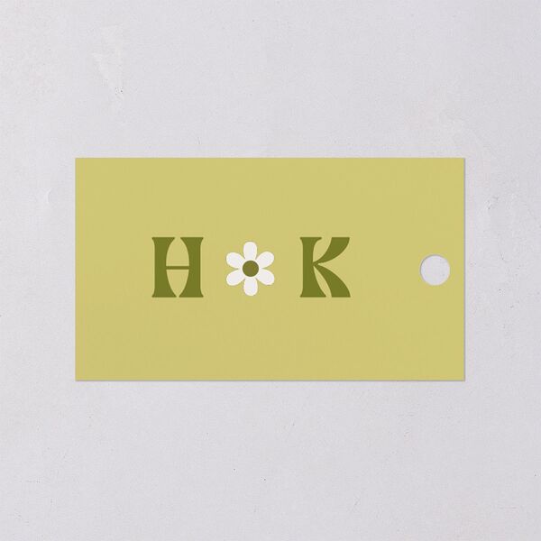 Simple Retro Daisy Favor Gift Tags Meadow Signature